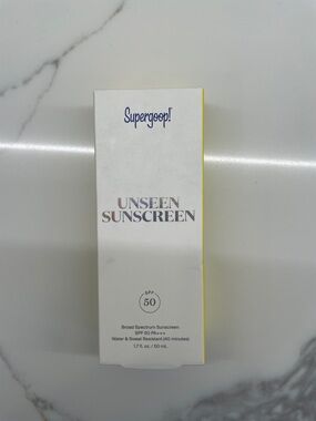 Supergoop! Unseen Sunscreen SPF 50 — White with Yellow Edge